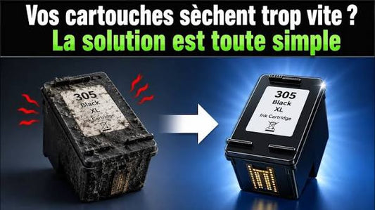 Cartouche jet d'encre qui sèche vite : causes et solutions